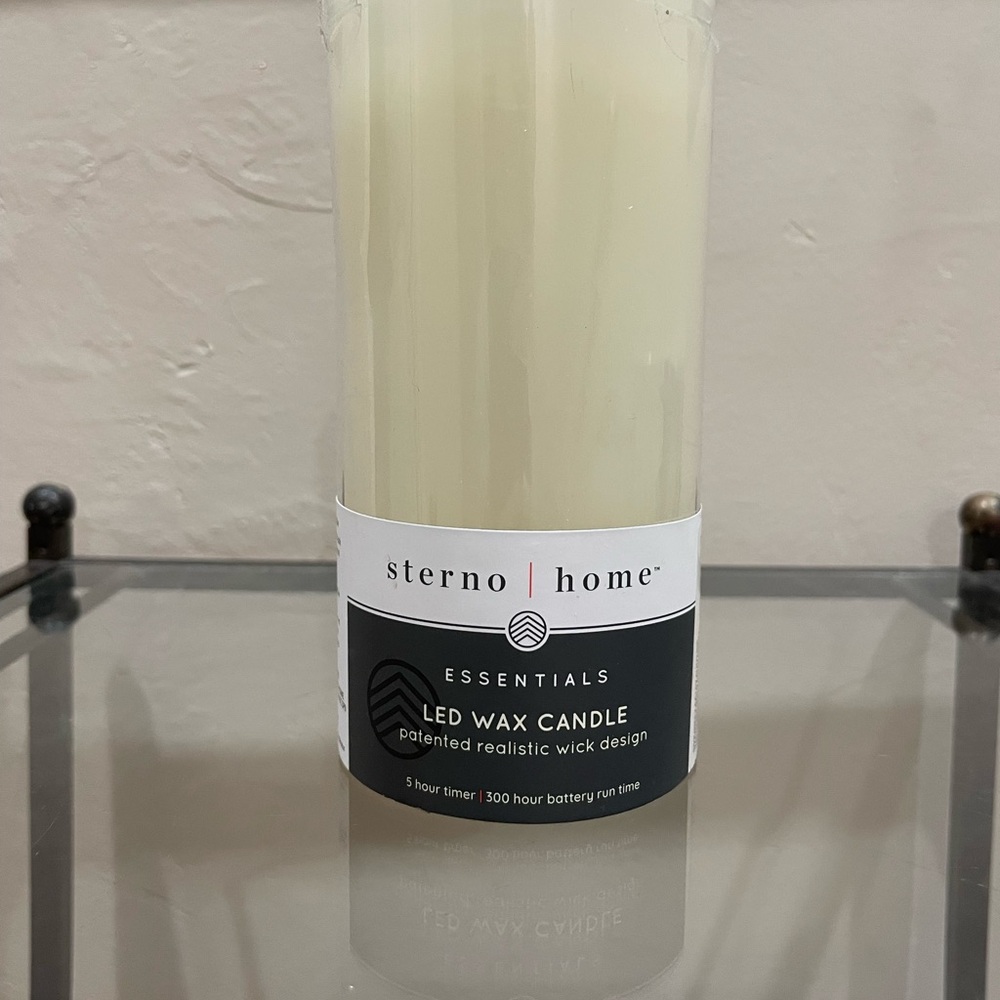Cream LED Wax Candle
